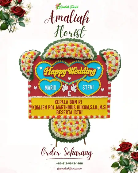 Papan Bunga Pernikahan Aji Murni Jaya